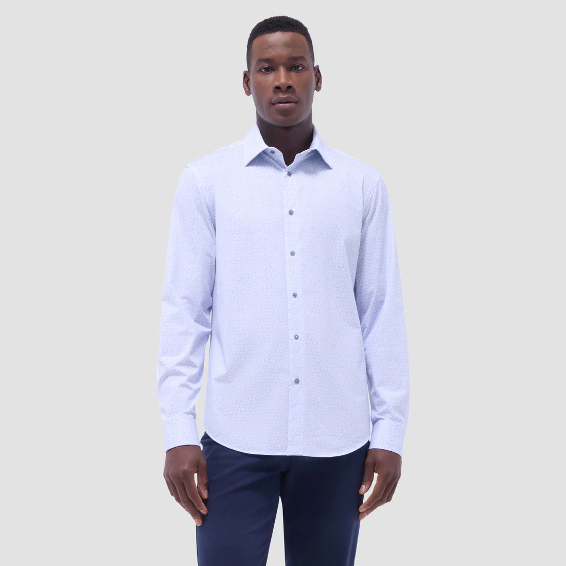 Bugatchi James Leaf Print OoohCotton® Shirt