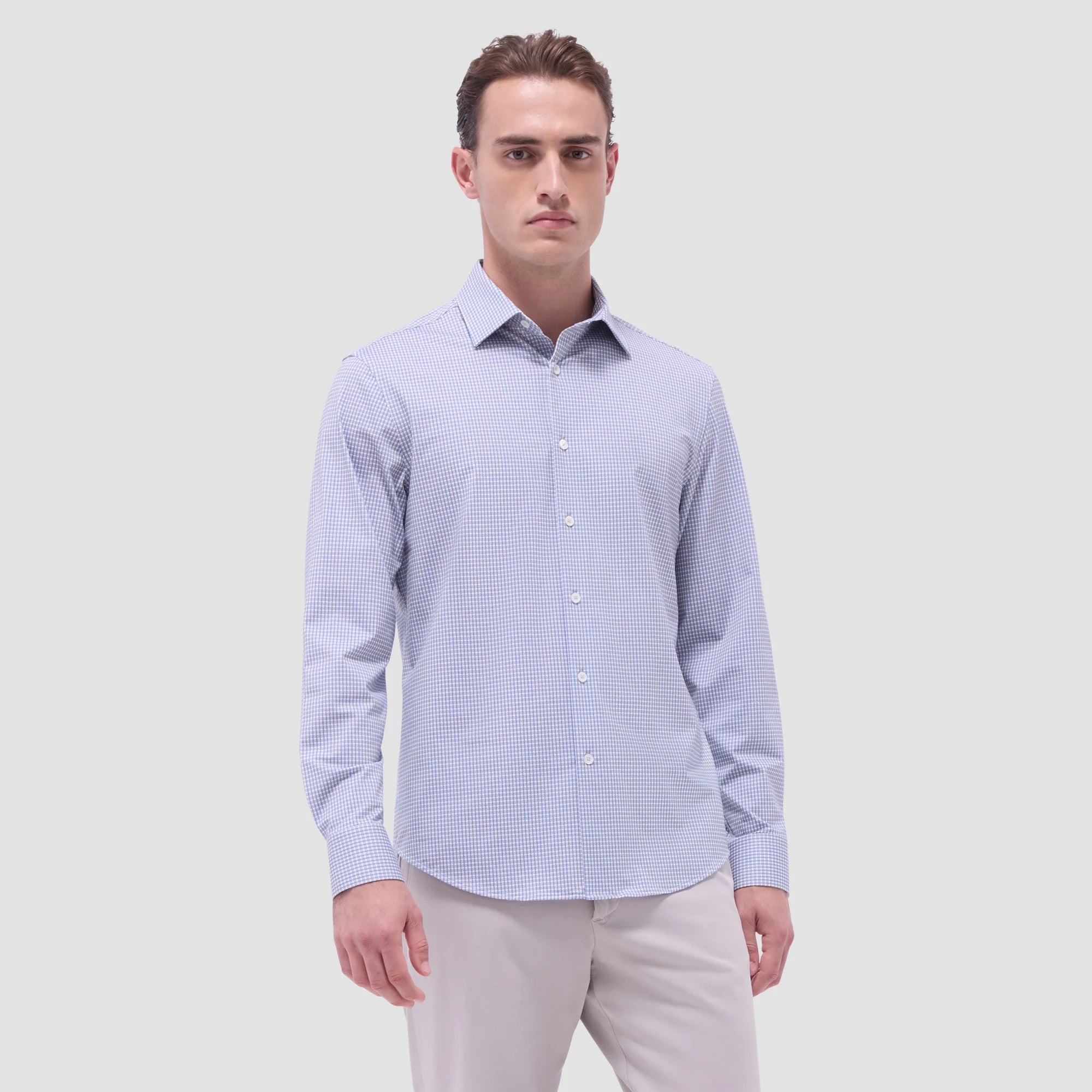 Bugatchi James Mini Check OoohCotton® Shirt