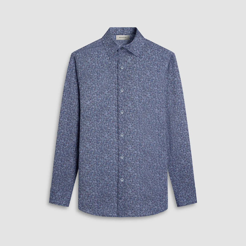 Bugatchi James Leaf Print OoohCotton® Shirt
