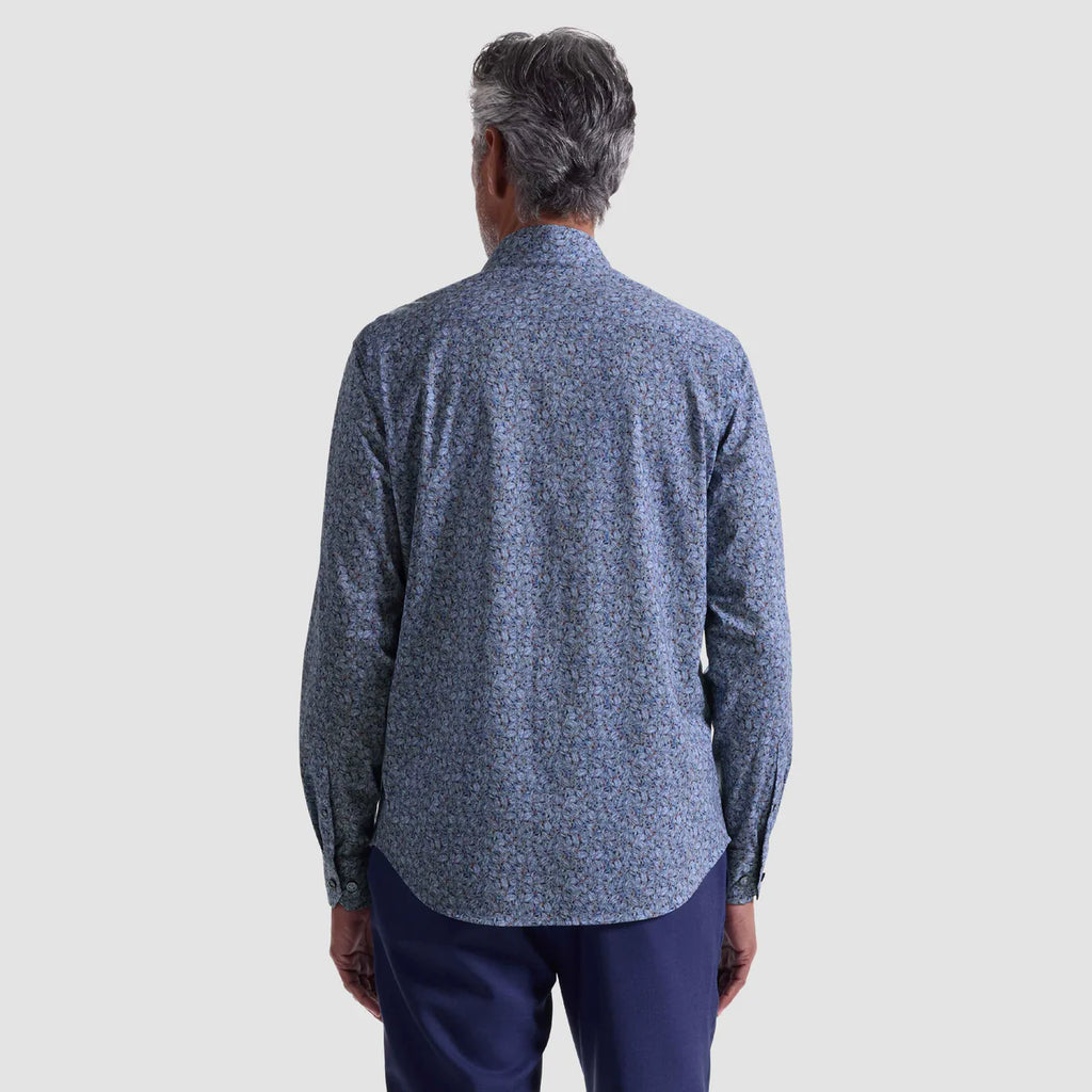 Bugatchi James Leaf Print OoohCotton® Shirt