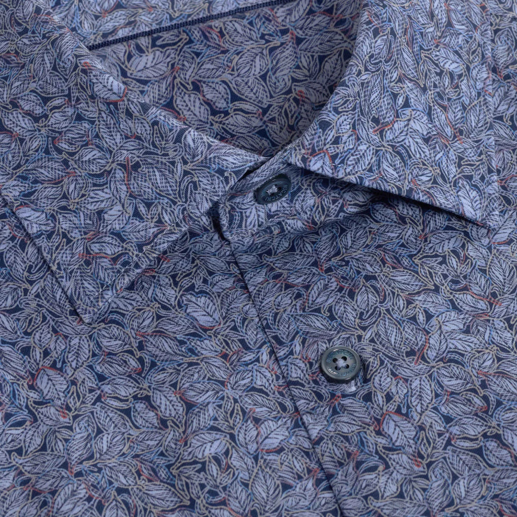 Bugatchi James Leaf Print OoohCotton® Shirt