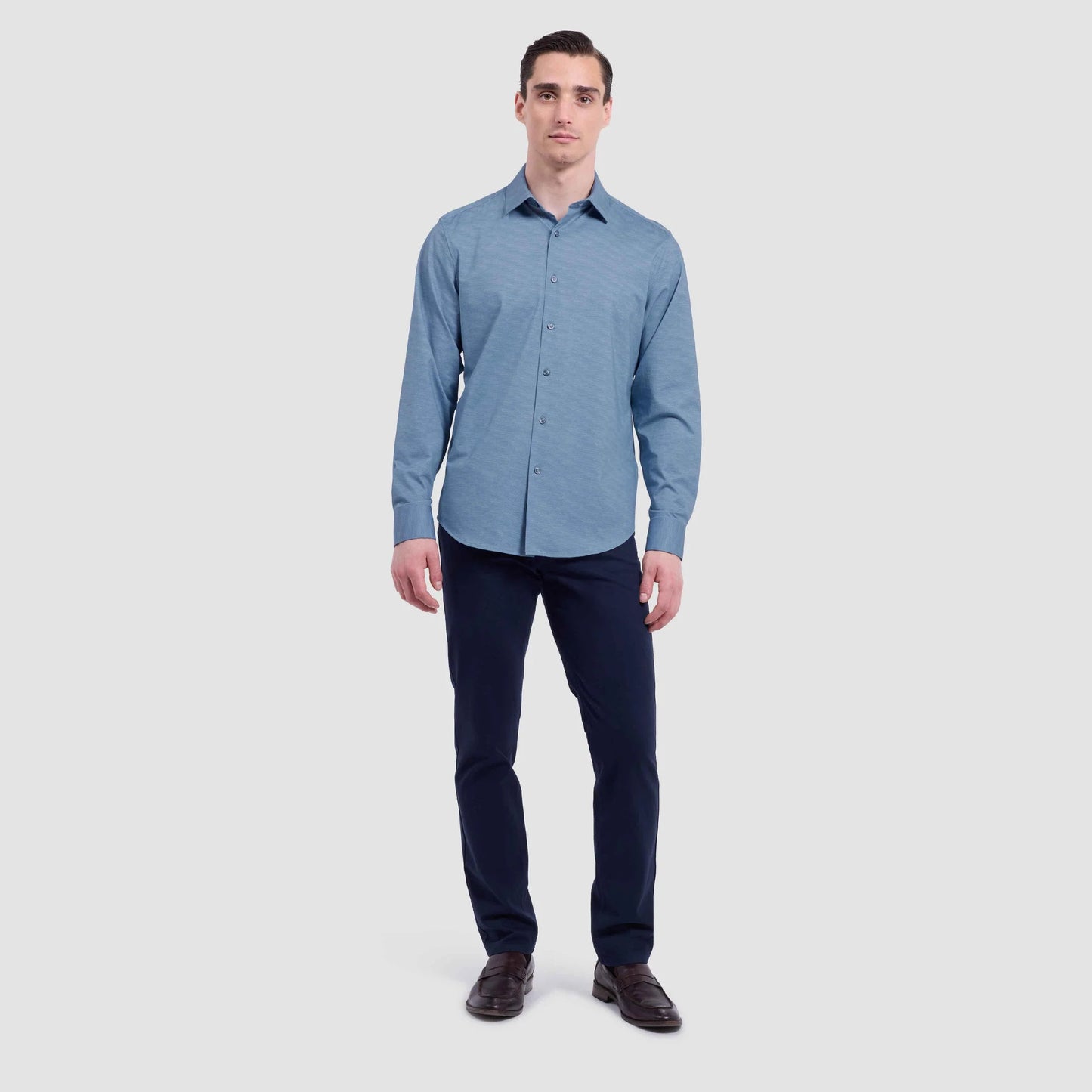 Bugatchi James Herringbone OoohCotton® Shirt