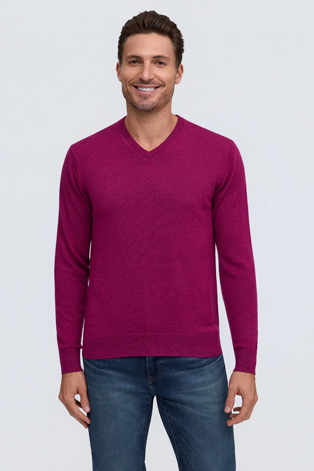 Raffi The Bronson Extra Fine Merino Wool V-Neck Sweater