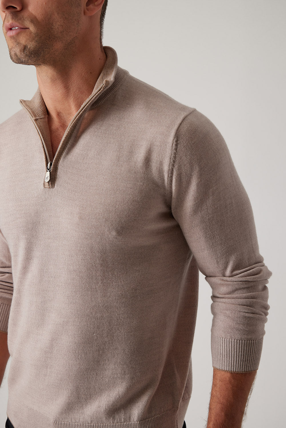 Raffi Extra Fine Merino Wool 1/4 Zip