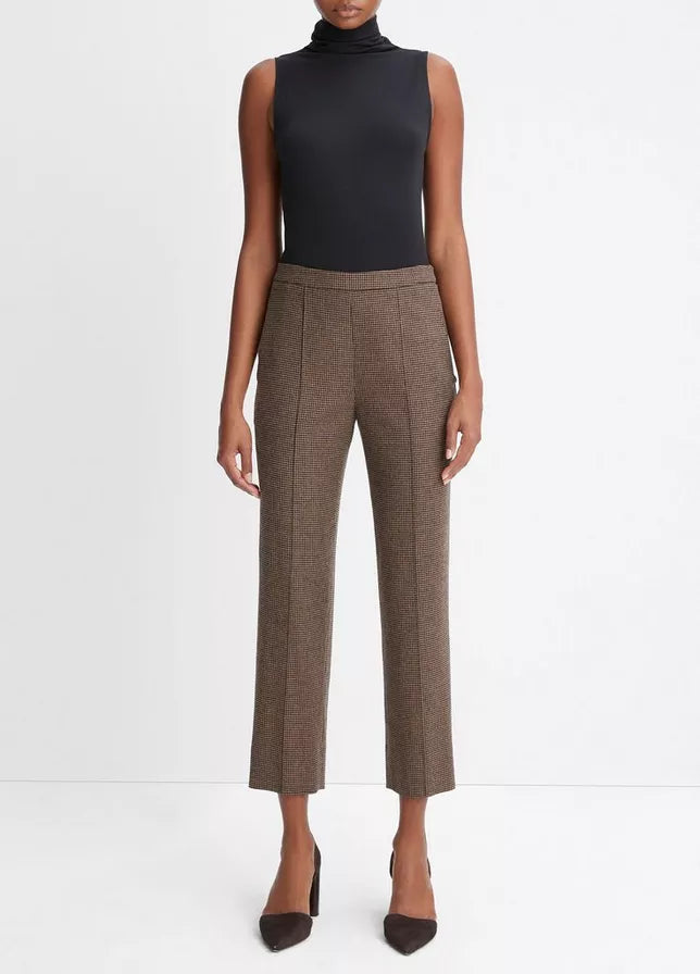 Vince Houndstooth Mid-Rise Pant