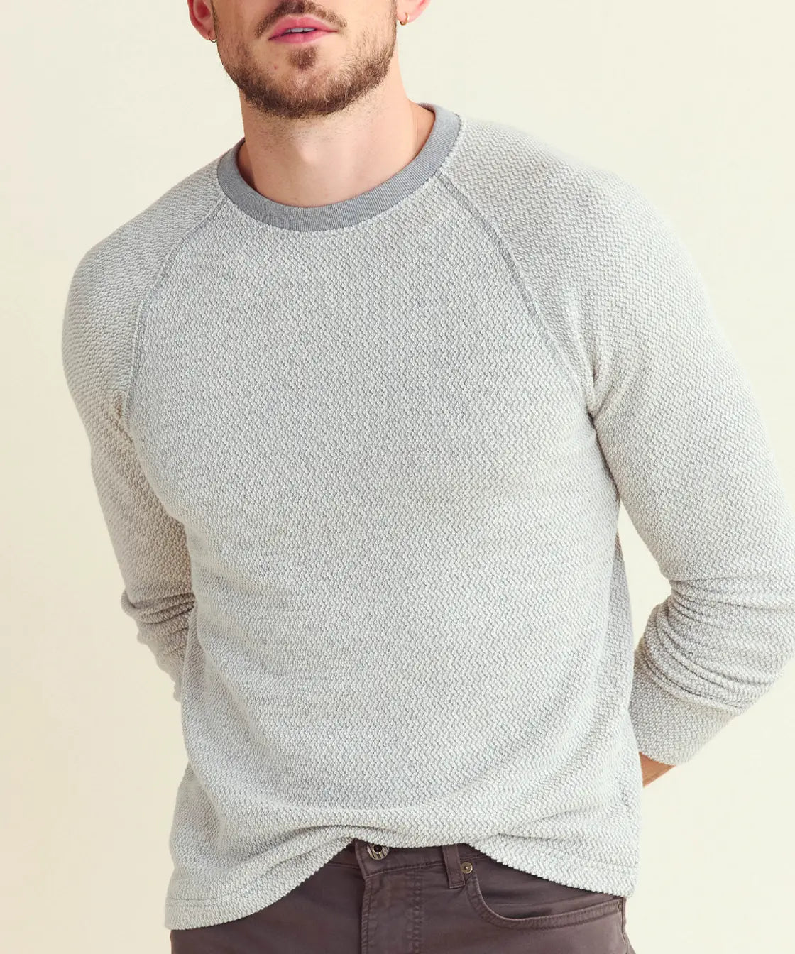 Billy Reid Long Sleeve Tuck Terry Crew