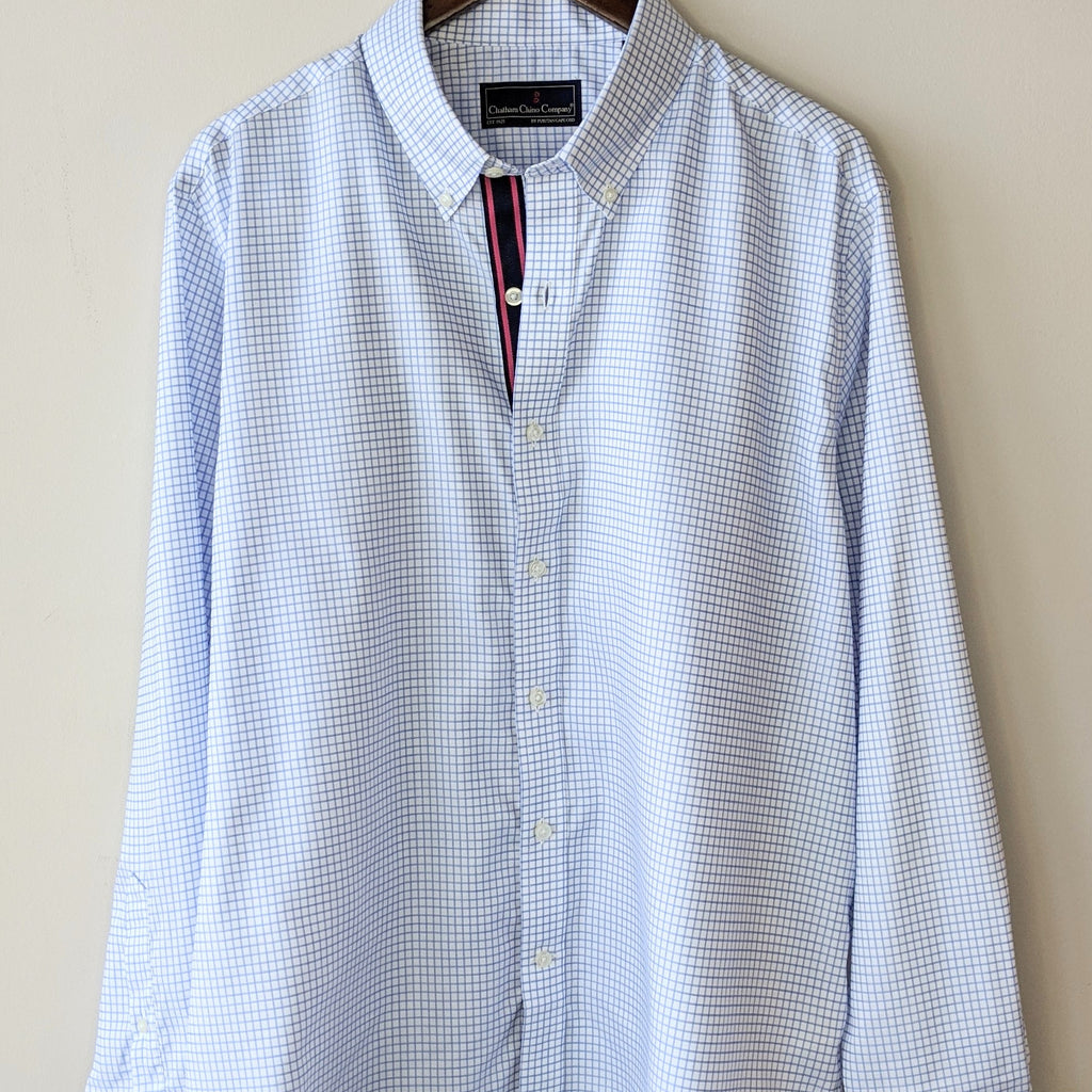 Chatham Chino Grid Check Grosgrain Shirt