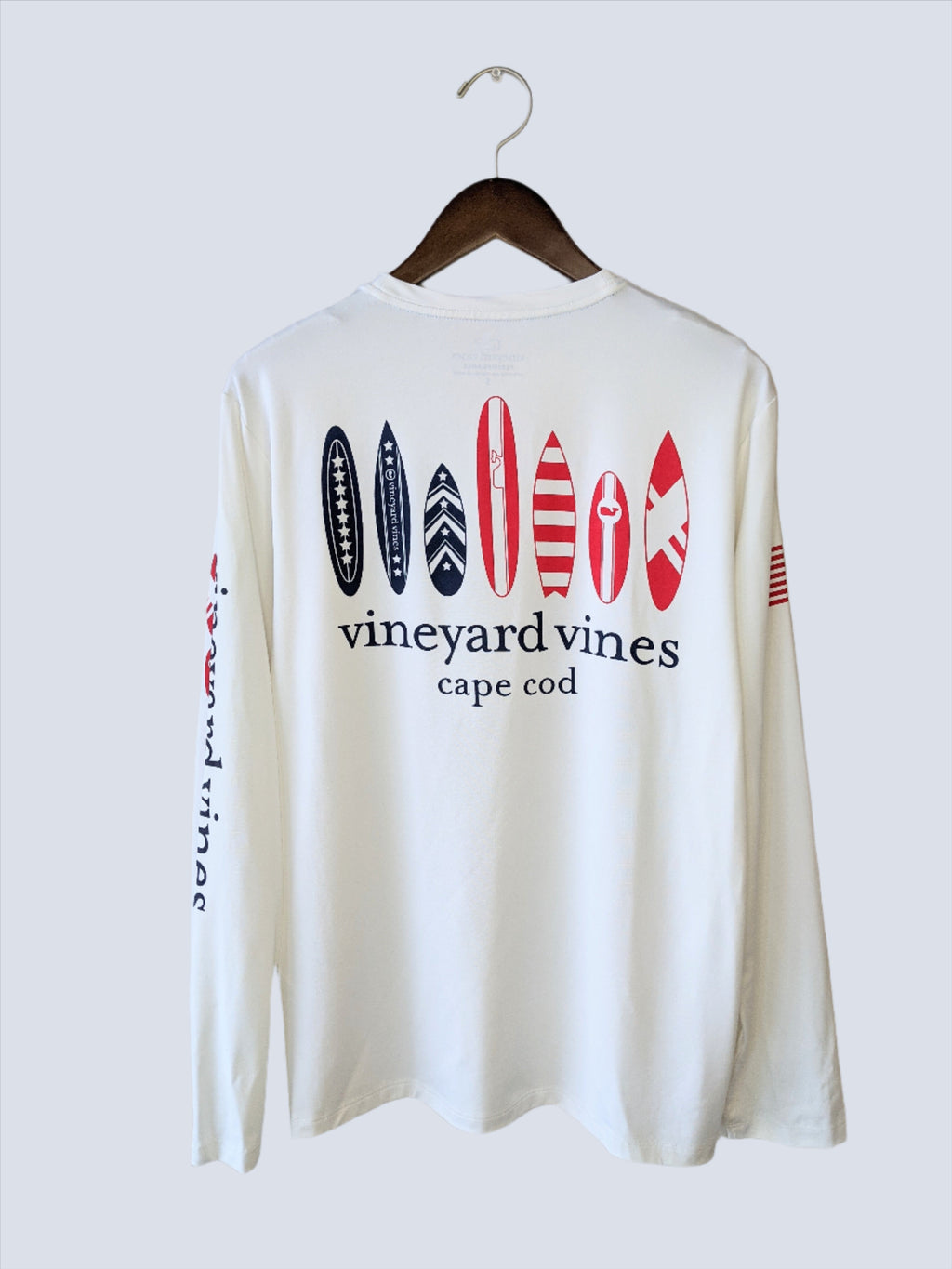 Vineyard Vines Cape Cod Americana Surfboards Long-Sleeve Harbor Performance Tee