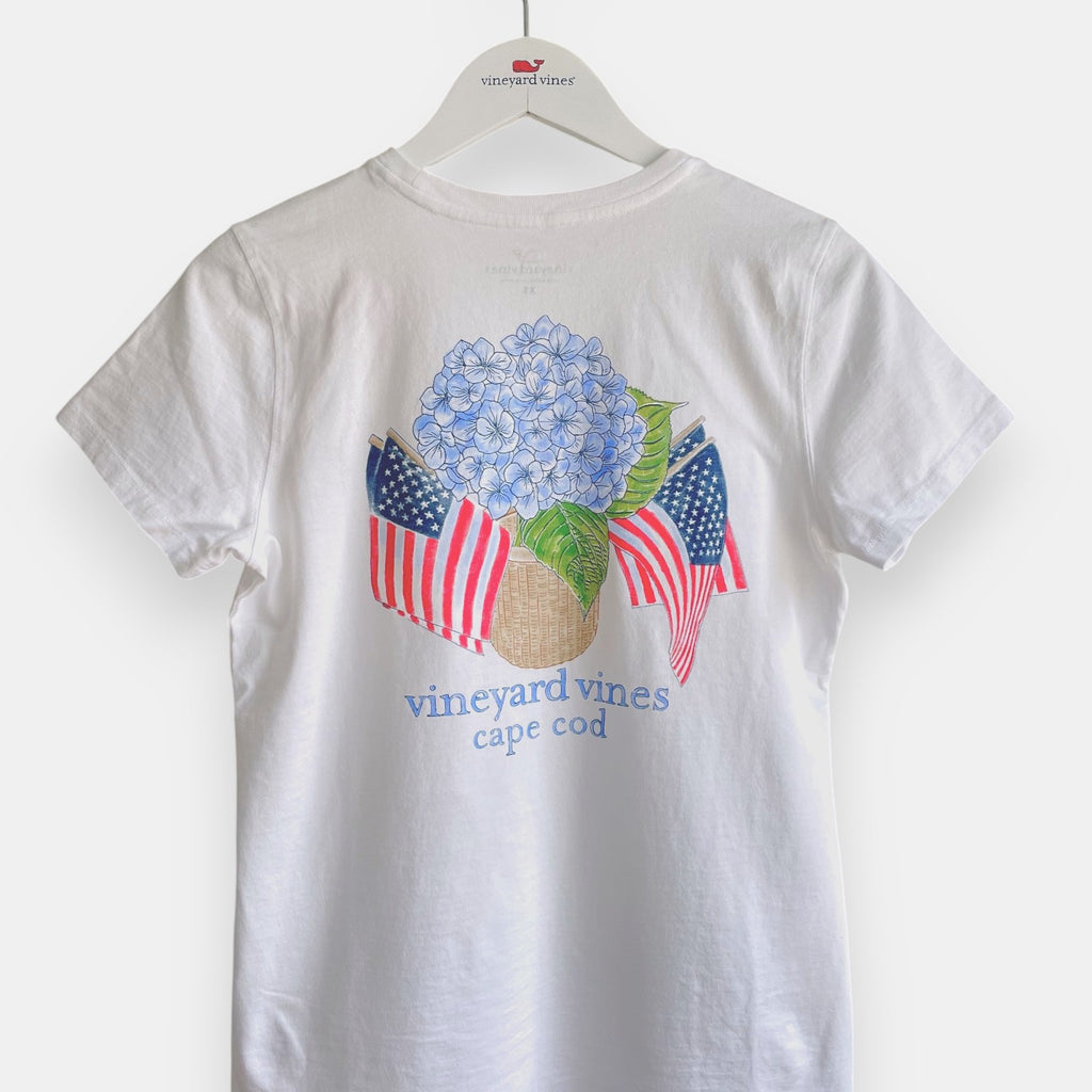 Vineyard Vines Cape Cod Women's Hydrangea Flag Short Sleeve Tee