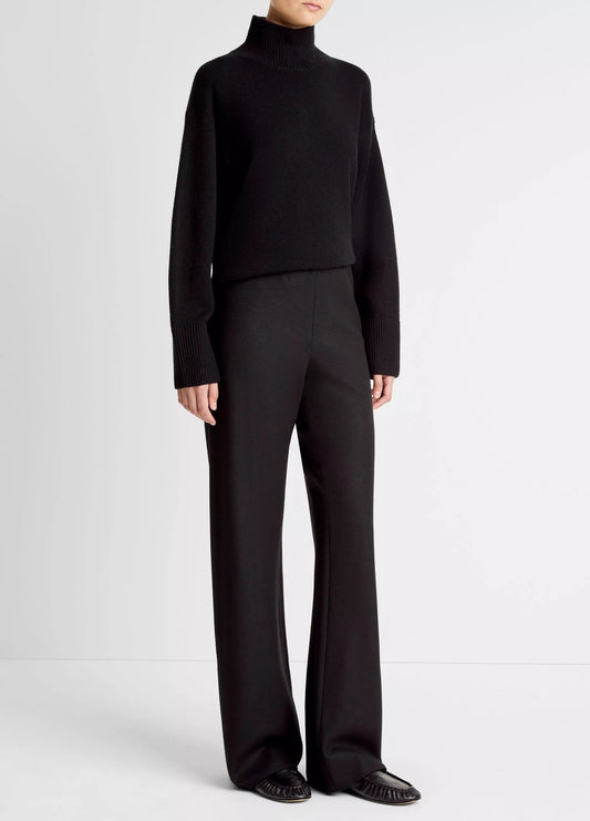 Vince  Italian Wool-Blend High-Waist Bias Pant