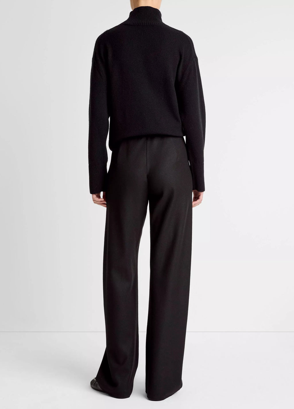 Vince  Italian Wool-Blend High-Waist Bias Pant
