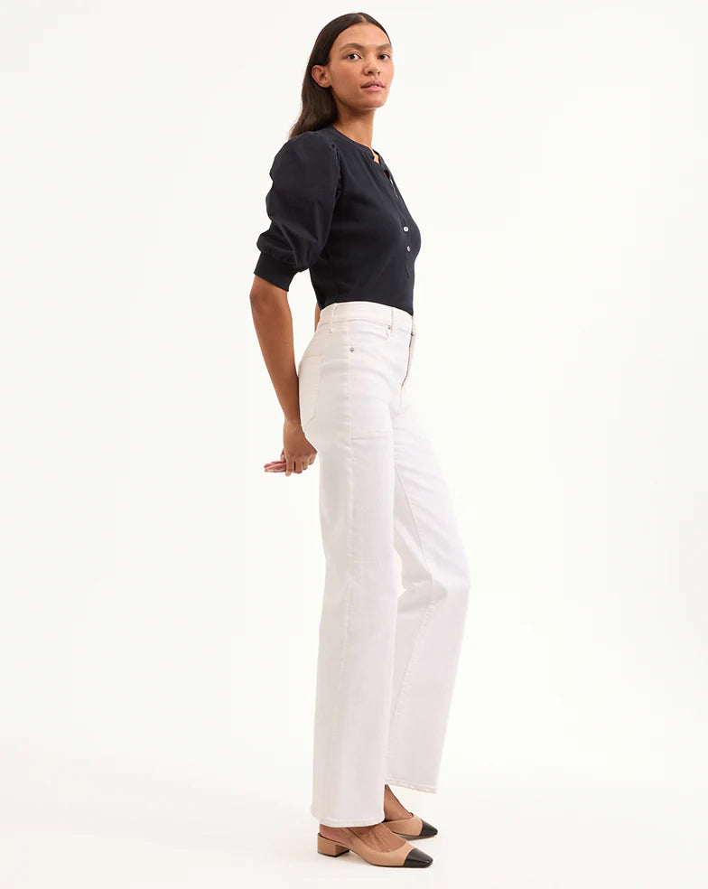 Veronica Beard Coralee Puff-Sleeve Top