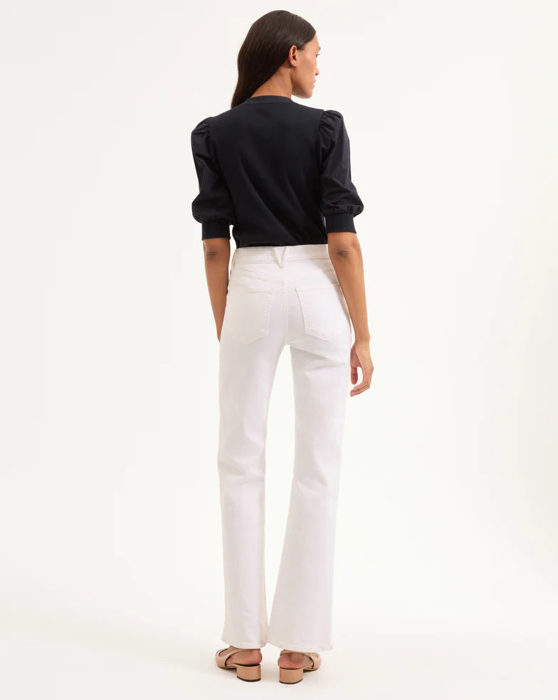 Veronica Beard Coralee Puff-Sleeve Top