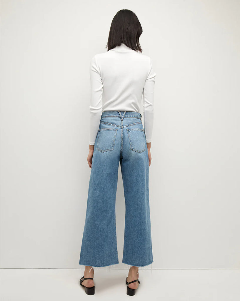 Veronica Beard Nate Mockneck Top With Buttons