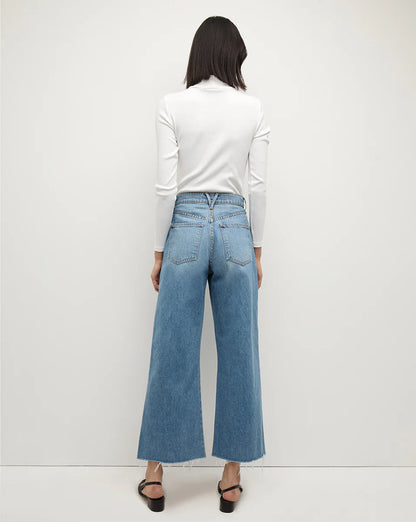 Veronica Beard Nate Mockneck Top With Buttons