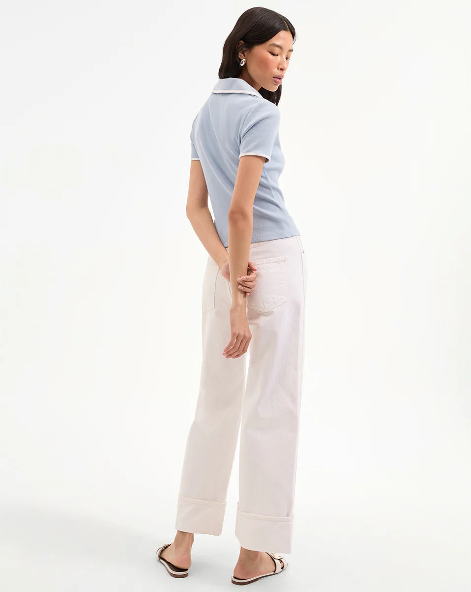 Veronica Beard Kearney Tee With Contrast Piping