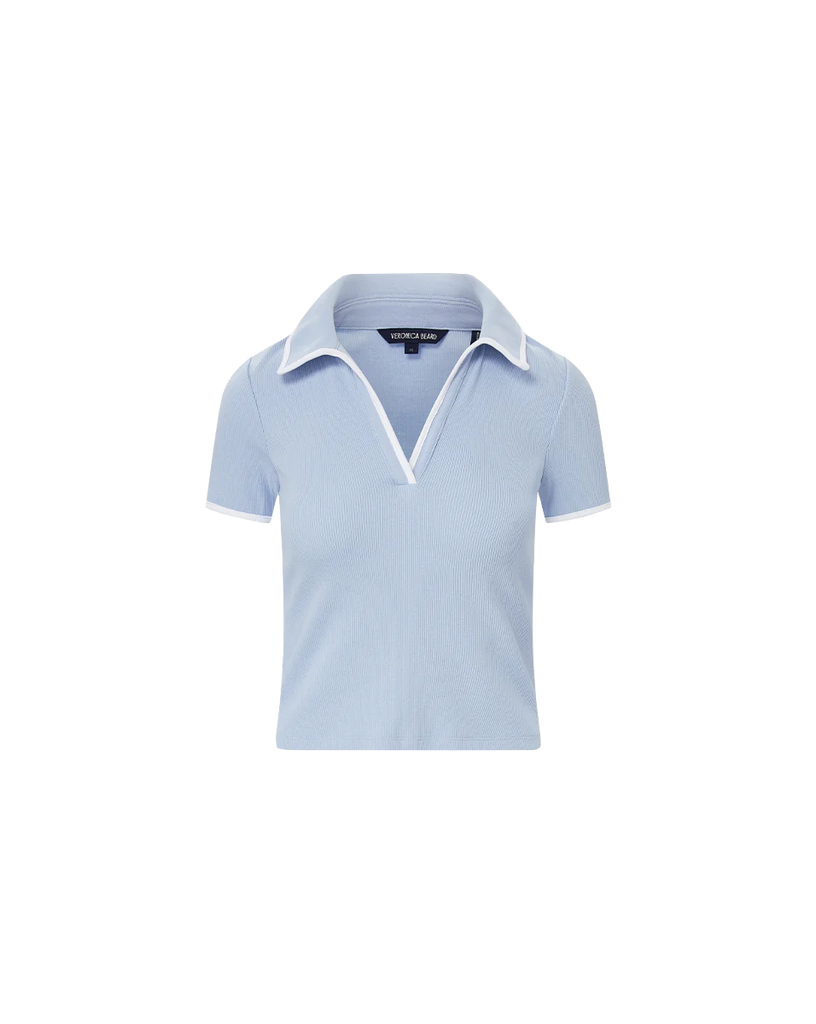 Veronica Beard Kearney Tee With Contrast Piping