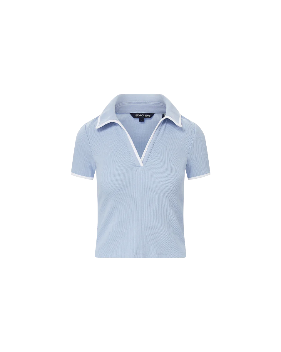 Veronica Beard Kearney Tee With Contrast Piping