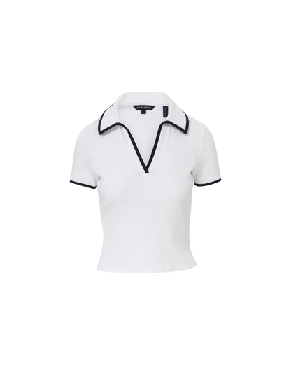 Veronica Beard Kearney Tee With Contrast Piping