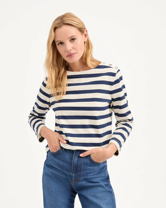 Veronica Beard Hovey Striped Top