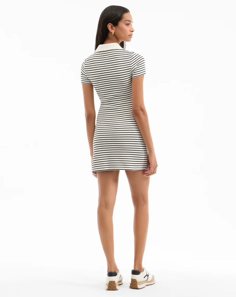 Veronica Beard Lanier Striped Polo Dress