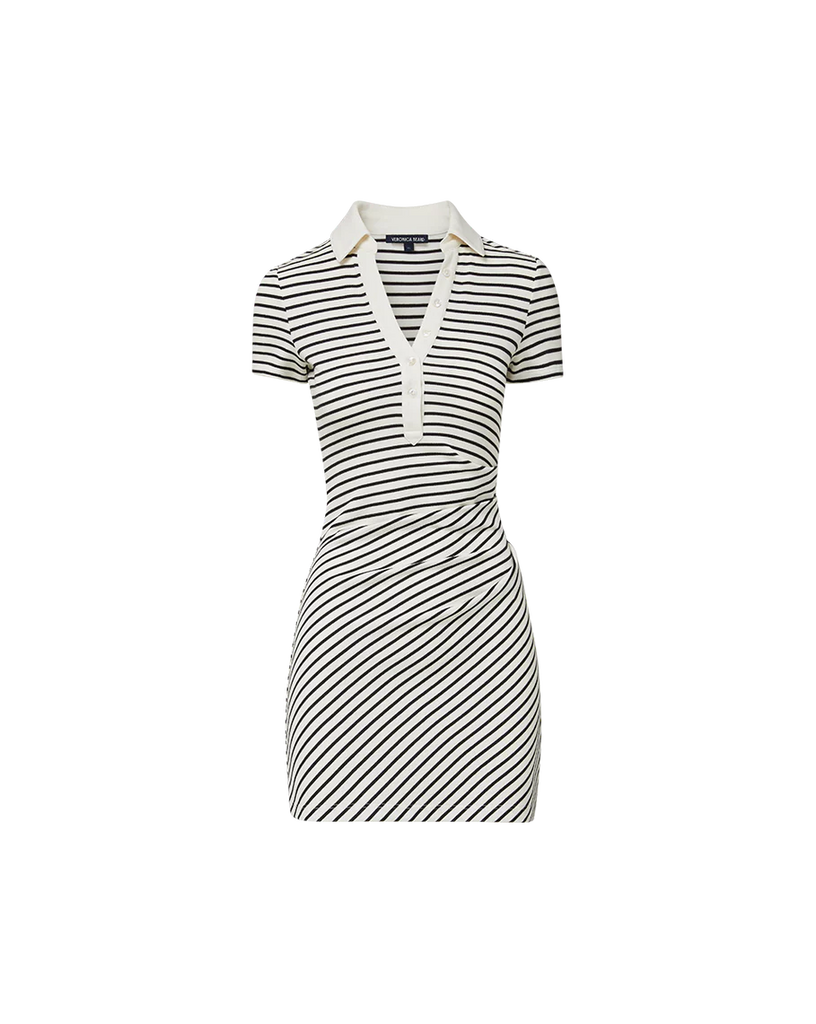 Veronica Beard Lanier Striped Polo Dress