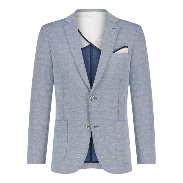 The Limited NWT structured waffle texture hot navy blazer