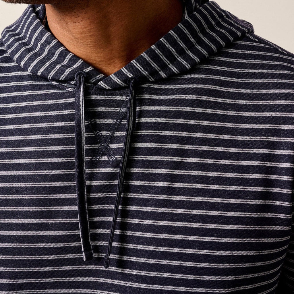 Johnnie-O Wycliff Striped Long-Sleeve T-Shirt Hoodie