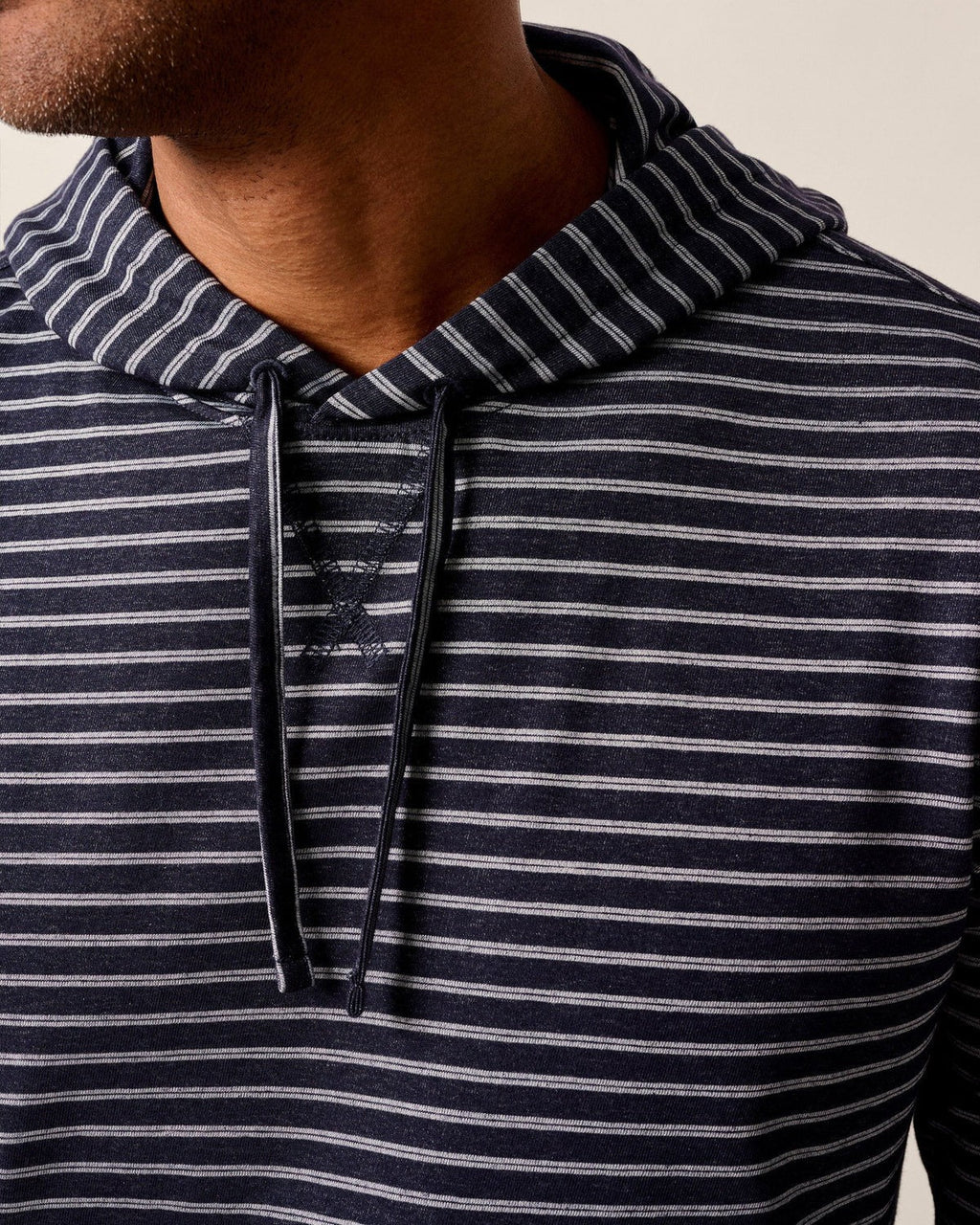 Johnnie-O Wycliff Striped Long-Sleeve T-Shirt Hoodie