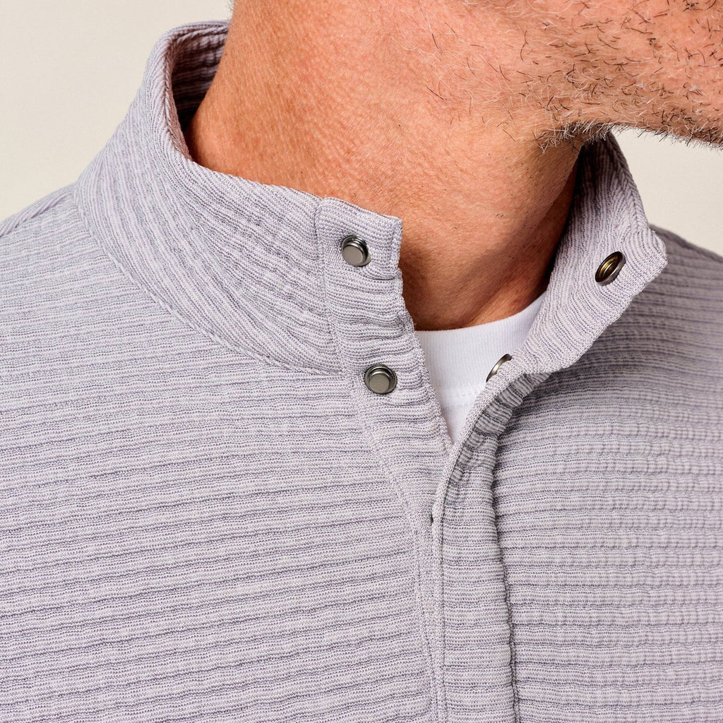 Johnnie-O Benjy Heathered Henley Pullover