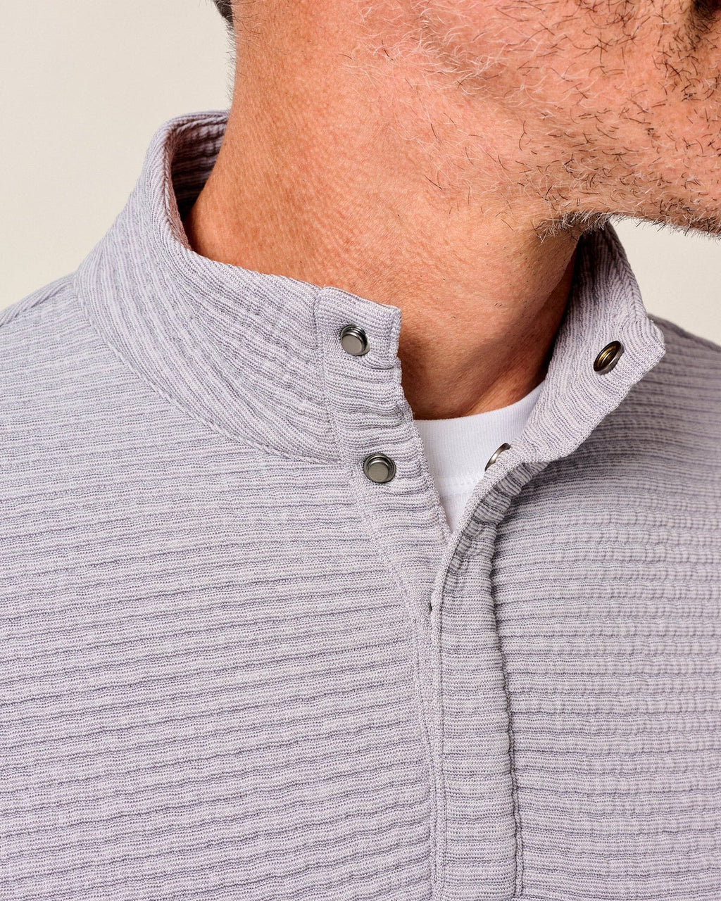 Johnnie-O Benjy Heathered Henley Pullover