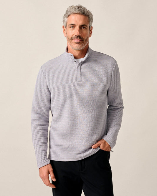 Johnnie-O Benjy Heathered Henley Pullover