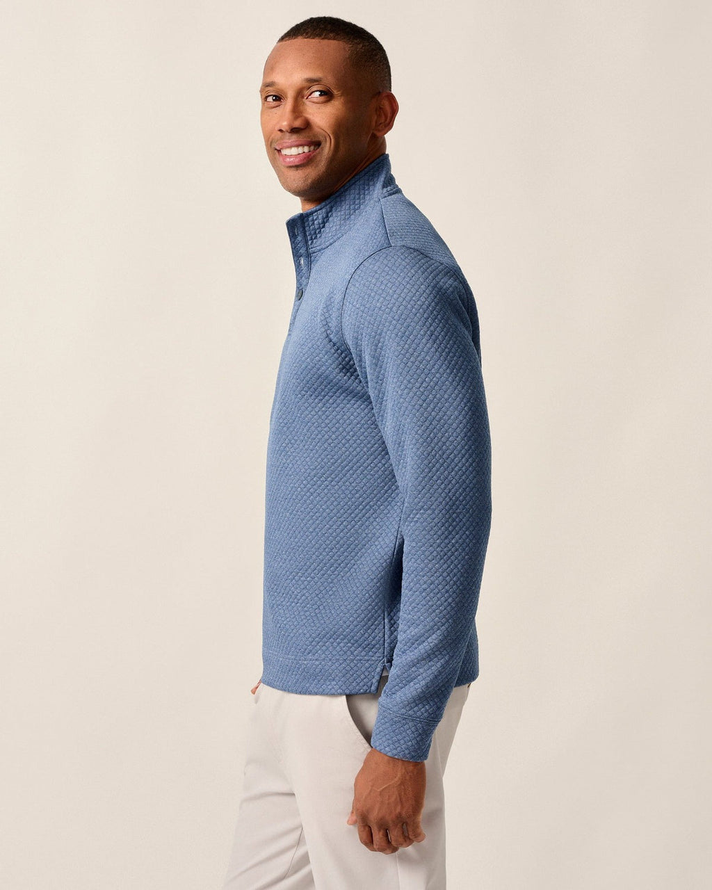 Johnnie-O Rockwells Diamond-Quilted Henley Pullover