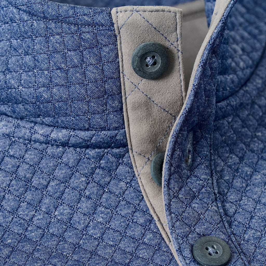 Johnnie-O Rockwells Diamond-Quilted Henley Pullover