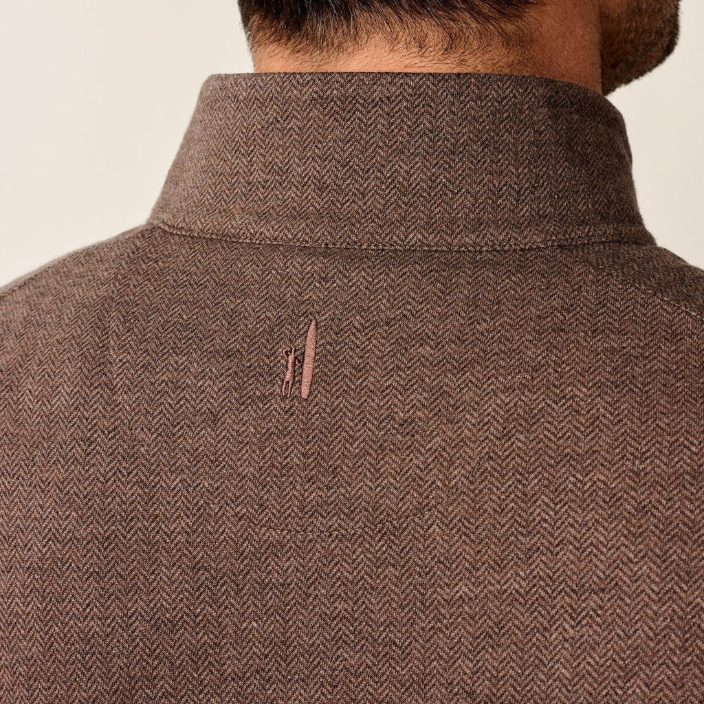 Johnnie-O Rubin Herringbone Cashmere Blend 1/4 Zip Pullover