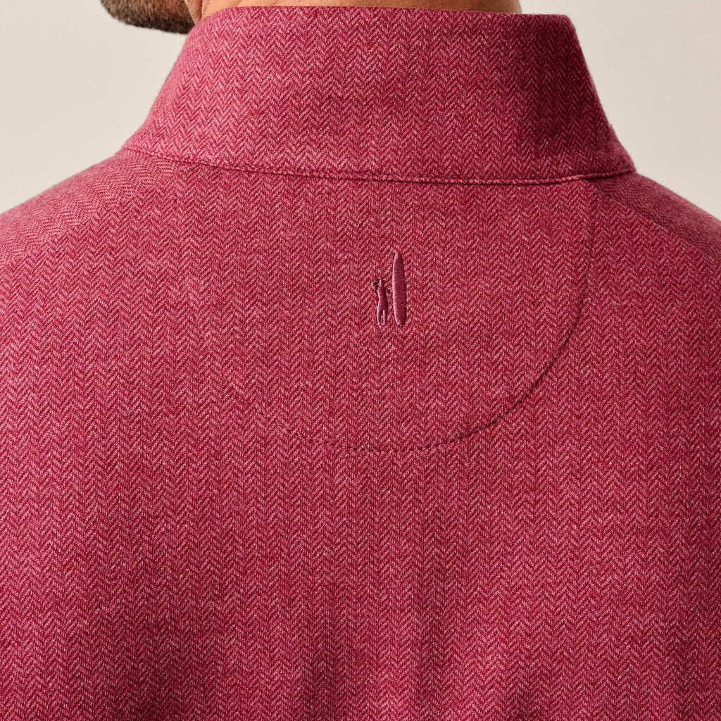 Johnnie-O Rubin Herringbone Cashmere Blend 1/4 Zip Pullover