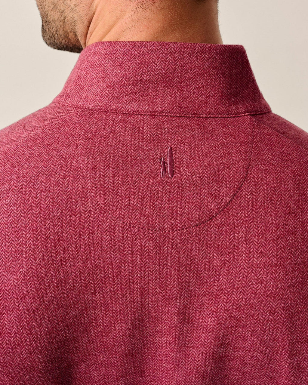 Johnnie-O Rubin Herringbone Cashmere Blend 1/4 Zip Pullover
