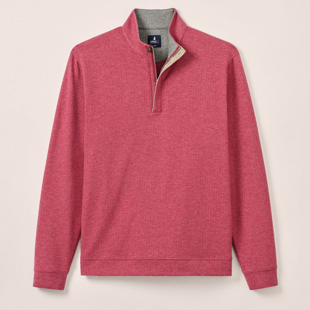 Johnnie-O Rubin Herringbone Cashmere Blend 1/4 Zip Pullover