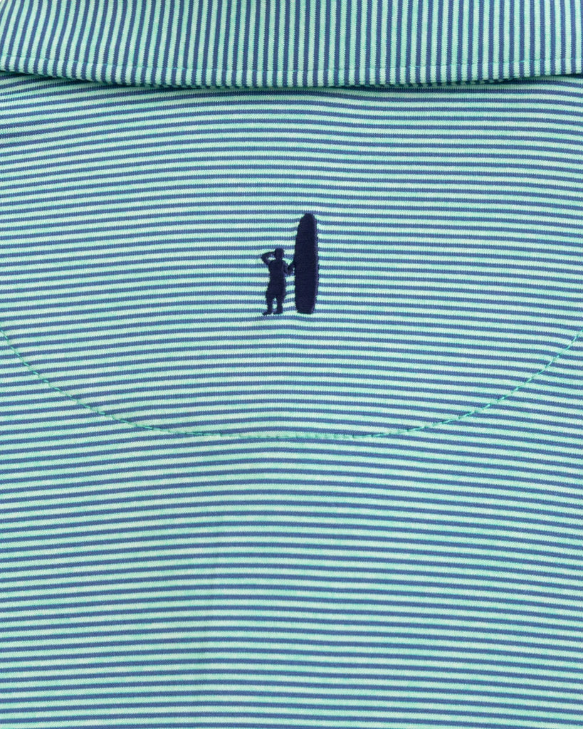 Johnnie-O Lyndonn Striped Jersey Performance Polo