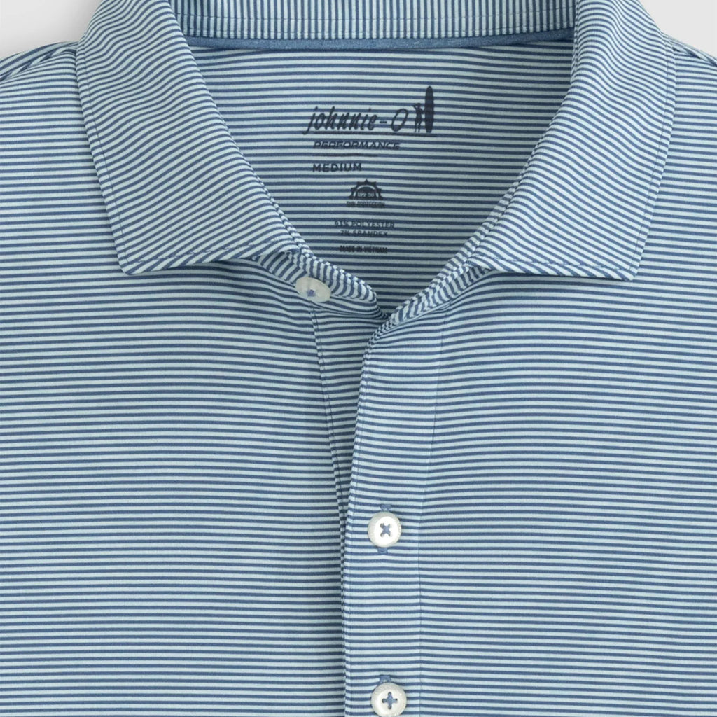 Johnnie-O Lyndonn Striped Jersey Performance Polo