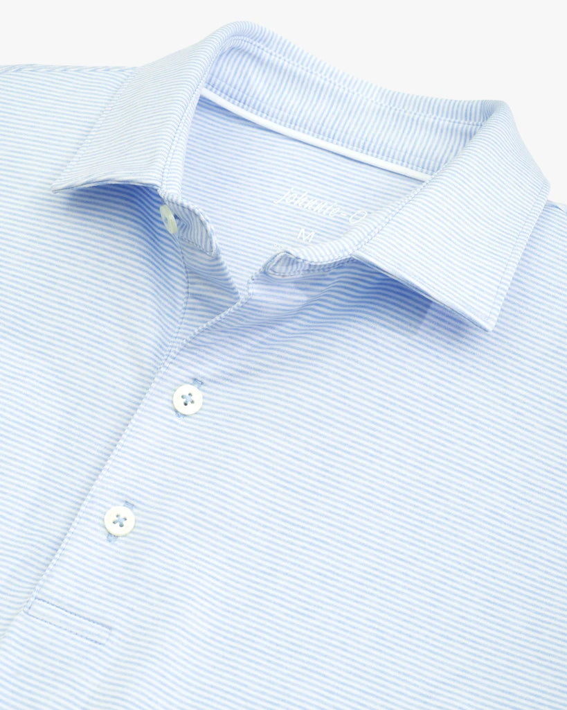 Johnnie-O Lyndonn Striped Jersey Performance Polo