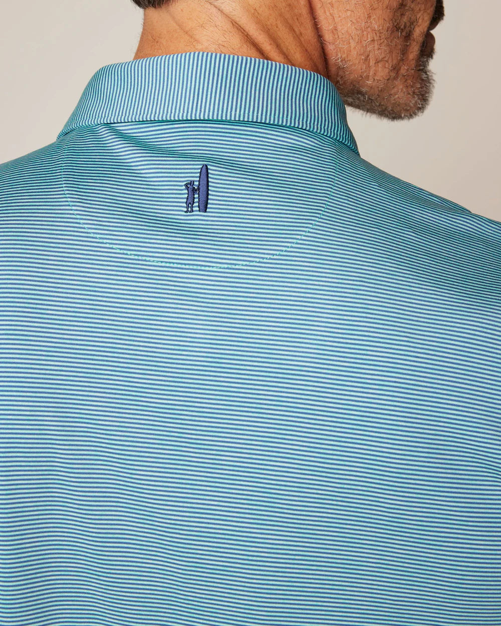 Johnnie-O Lyndonn Striped Jersey Performance Polo