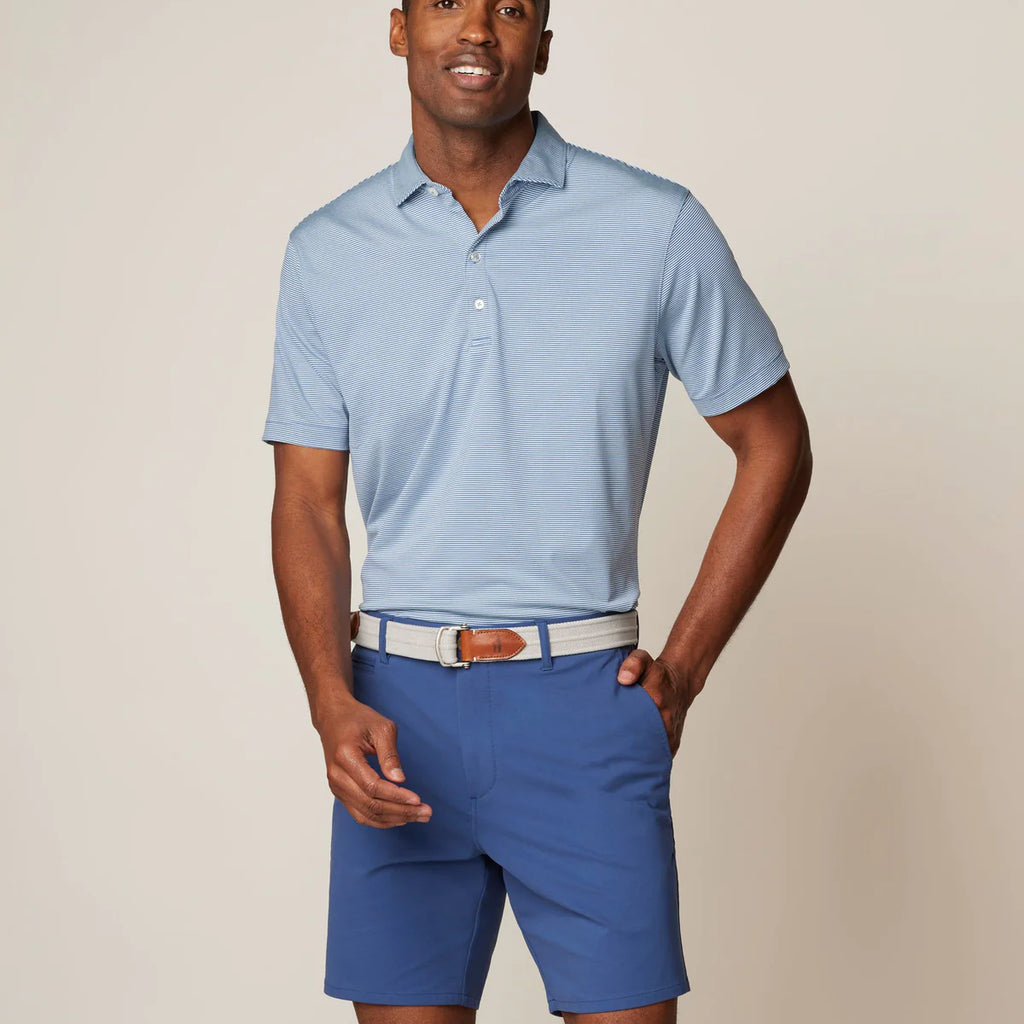 Johnnie-O Lyndonn Striped Jersey Performance Polo