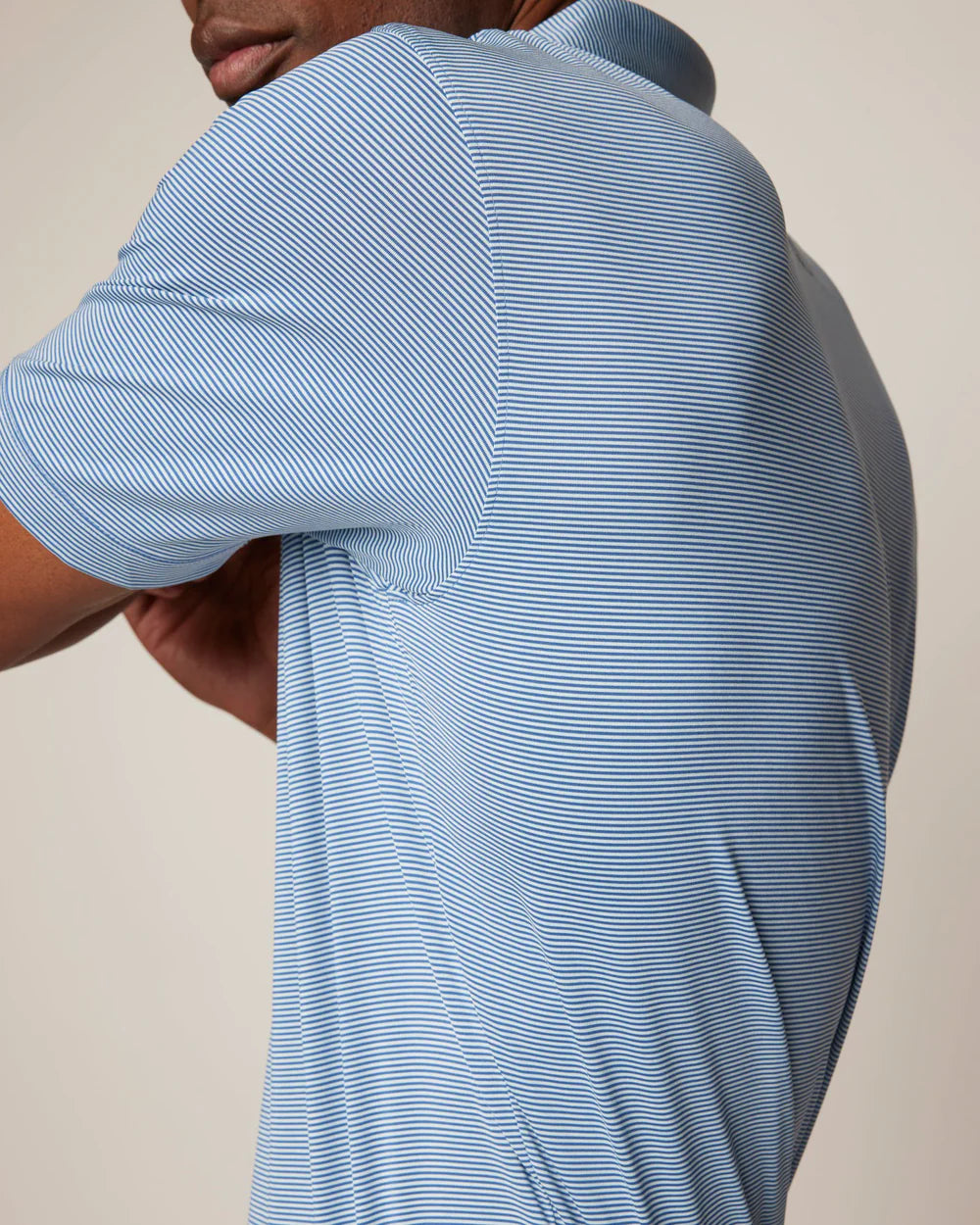 Johnnie-O Lyndonn Striped Jersey Performance Polo
