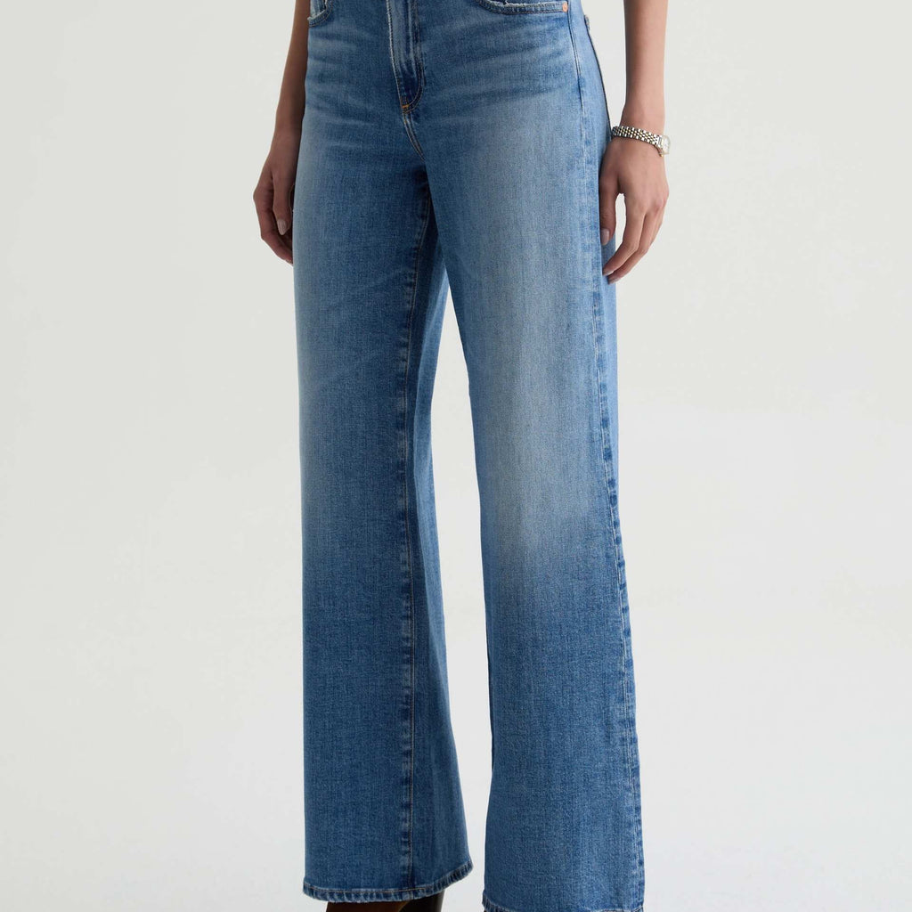 AG Saige Wide Leg Mid-Rise Fit Jeans