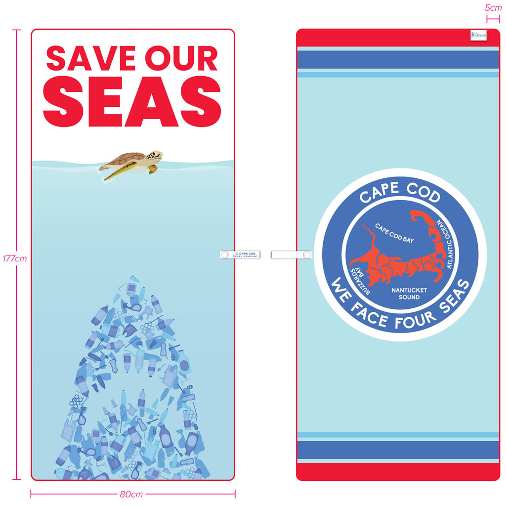 The Cape Cod Towel Company Shark Week – Save Our Seas Beach Towel