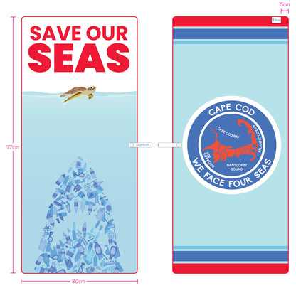 The Cape Cod Towel Company Shark Week – Save Our Seas Beach Towel