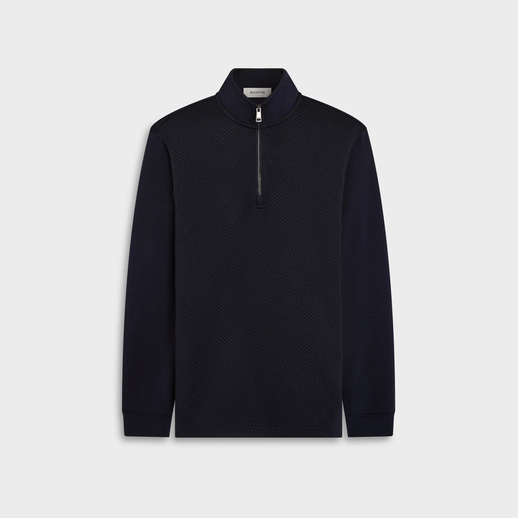 Bugatchi Soft Touch™ Geometric Jacquard Quarter-Zip