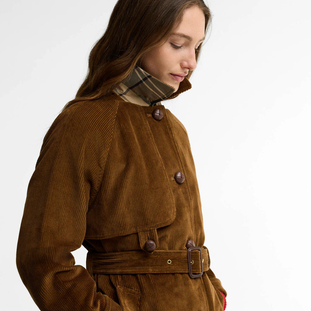 Barbour Antonella Cord Trench Coat