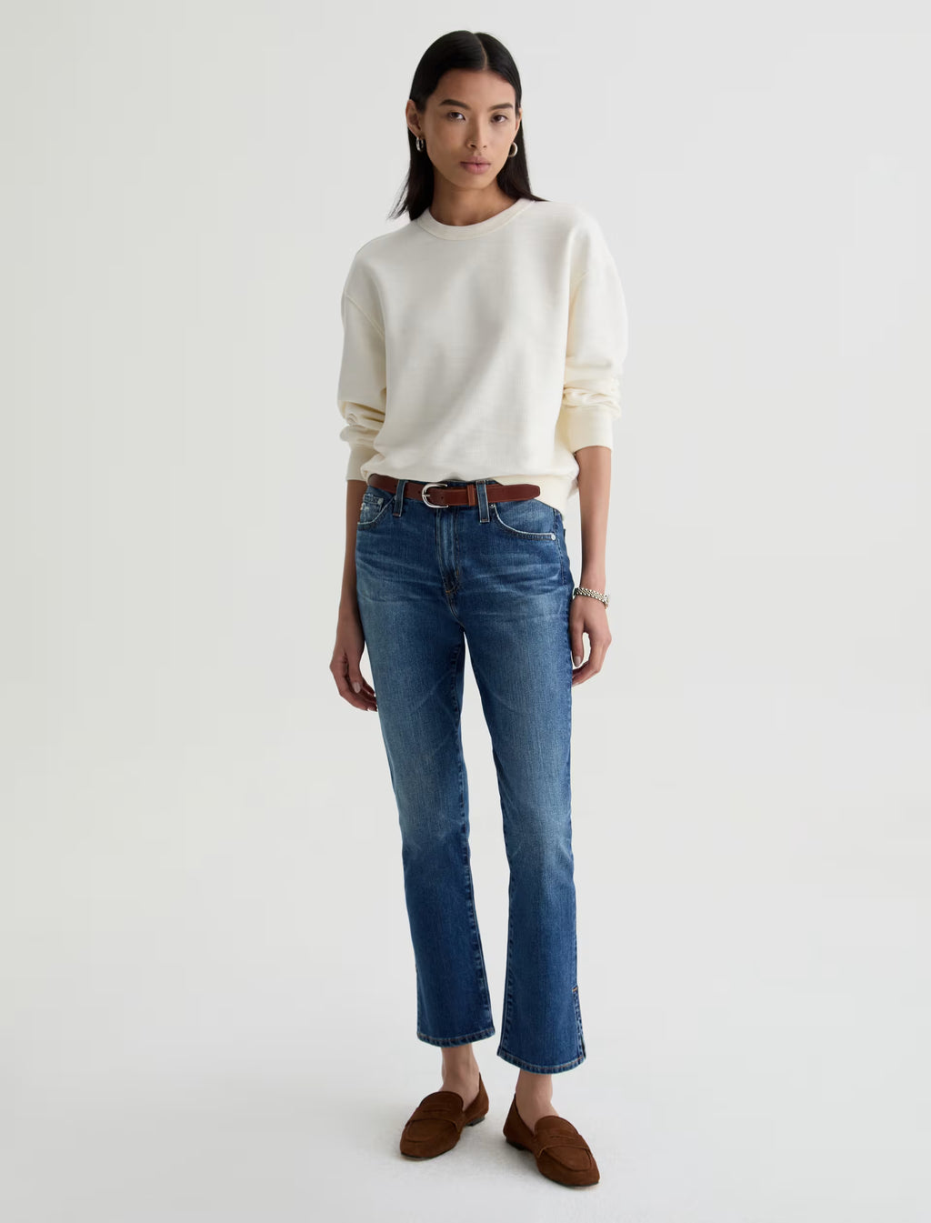 AG Mari Crop Mid-Rise Slim Straight Jean